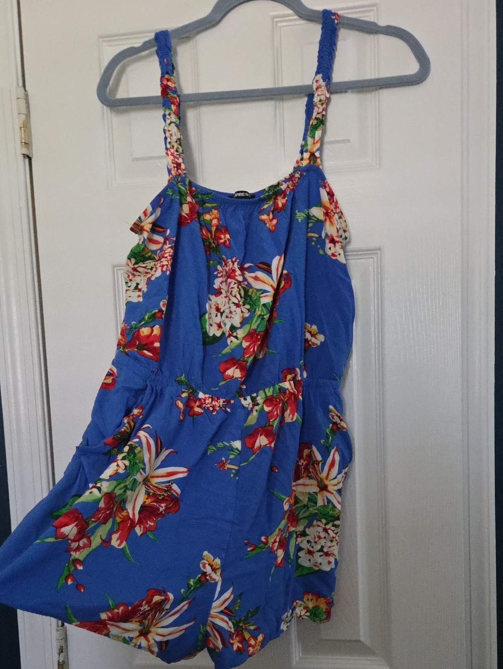 Express Blue Floral Girls' Romper
